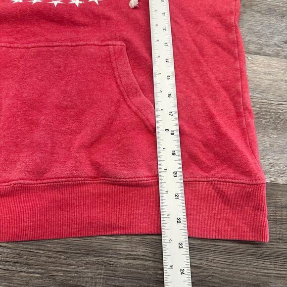 J‎ America Red Mens M Fleece Pullover Barstool Sports Logo Sweatshirt Hoodie - Picture 7 of 9